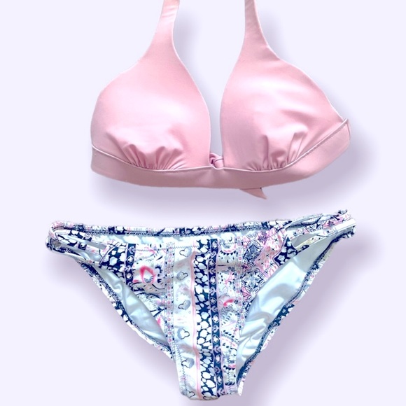 VS Pale Pink & Print Bikini - Picture 1 of 12